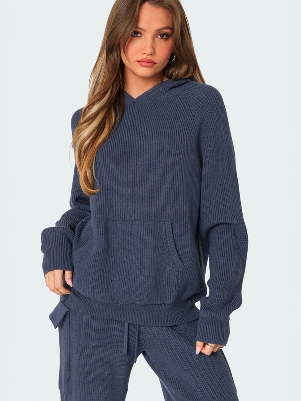 EDIKTED WYNTER OVERSIZED KNIT HOODIE